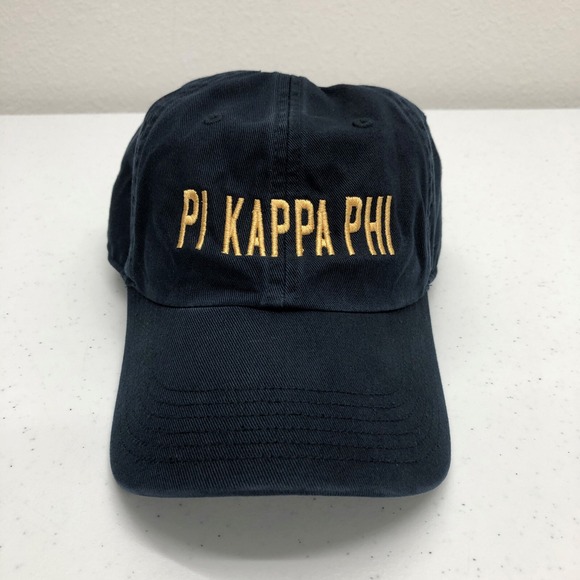 Kappa Delta Hat Cap Strap Back Mens Blue Baseball Spell Out Fraternity College - Picture 1 of 6